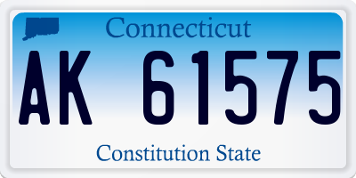 CT license plate AK61575