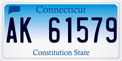 CT license plate AK61579
