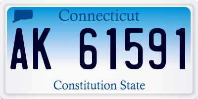 CT license plate AK61591