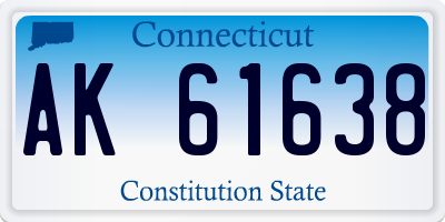 CT license plate AK61638
