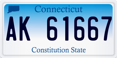 CT license plate AK61667