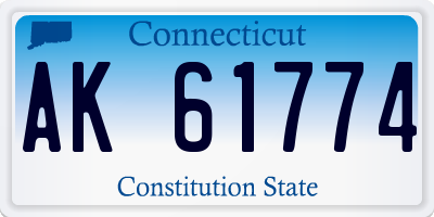 CT license plate AK61774