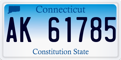 CT license plate AK61785