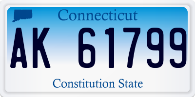 CT license plate AK61799