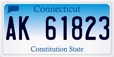 CT license plate AK61823