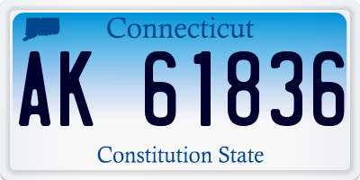 CT license plate AK61836