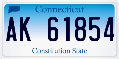 CT license plate AK61854