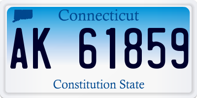 CT license plate AK61859