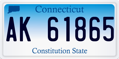CT license plate AK61865