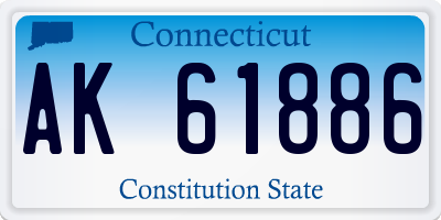 CT license plate AK61886