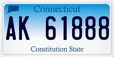 CT license plate AK61888