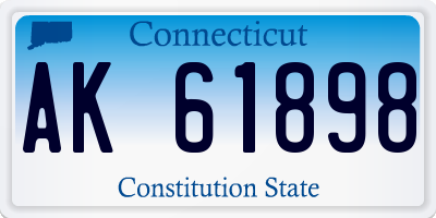 CT license plate AK61898