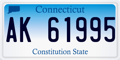 CT license plate AK61995