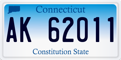 CT license plate AK62011