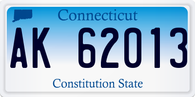 CT license plate AK62013