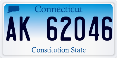 CT license plate AK62046