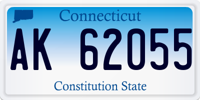CT license plate AK62055