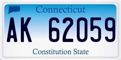 CT license plate AK62059