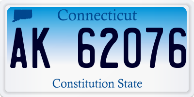 CT license plate AK62076