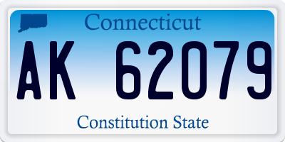 CT license plate AK62079