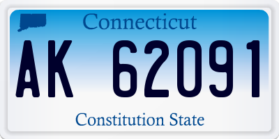 CT license plate AK62091
