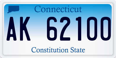 CT license plate AK62100