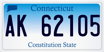 CT license plate AK62105