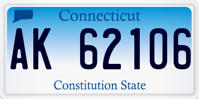 CT license plate AK62106