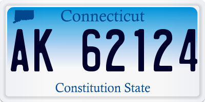 CT license plate AK62124
