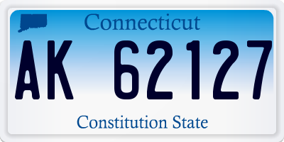 CT license plate AK62127