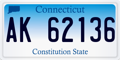 CT license plate AK62136