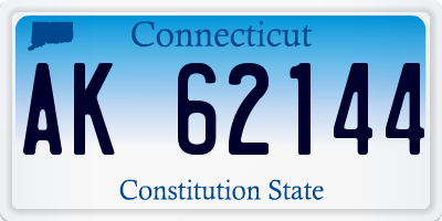 CT license plate AK62144