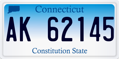 CT license plate AK62145