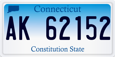 CT license plate AK62152