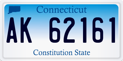 CT license plate AK62161