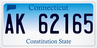 CT license plate AK62165