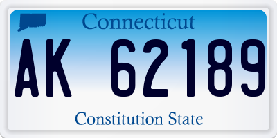CT license plate AK62189