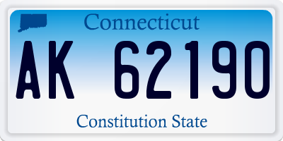 CT license plate AK62190