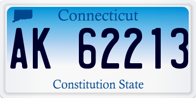 CT license plate AK62213