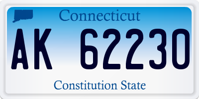 CT license plate AK62230