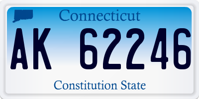 CT license plate AK62246