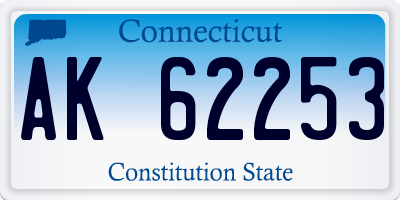 CT license plate AK62253
