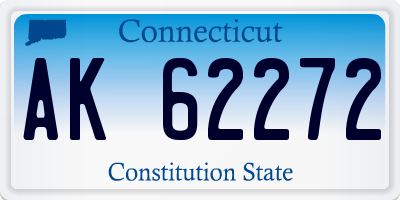 CT license plate AK62272
