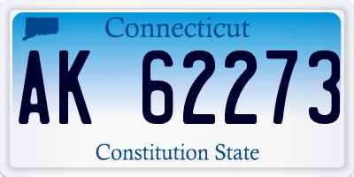 CT license plate AK62273