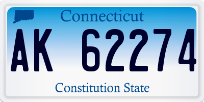 CT license plate AK62274
