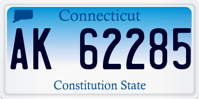 CT license plate AK62285