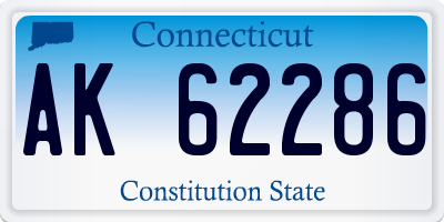 CT license plate AK62286
