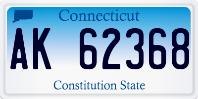 CT license plate AK62368