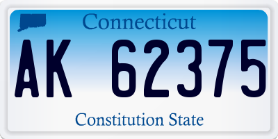 CT license plate AK62375