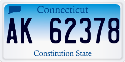 CT license plate AK62378